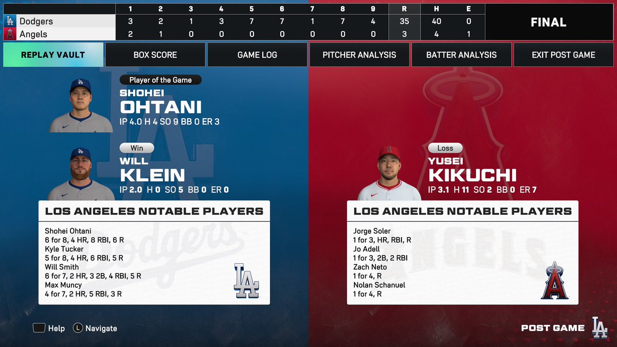 aegislin's tweet photo. MLB TS 2026始めた
まずLADーLAAのバカ試合やって、面白そうだなと真剣にRoad to MLBモード始めた
スタンフォード大でCWS制覇からNYM全体指名一位。今AA奮闘中。 https://t.co/EMkWQekWbm