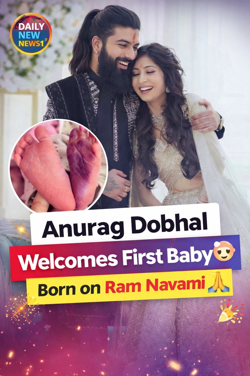 DailyNewNews1's tweet image. Bigg Boss fame Anurag Dobhal welcomes his first child 👶❤️
Good news! 🎉
Anurag Dobhal &amp;amp; Ritika Chauhan are now parents 💖Their baby was born on the auspicious day of Ram Navami 🙏✨
Wishing the family happiness &amp;amp; love! 💫
#AnuragDobhal #BiggBoss17 #GoodNews #RamNavami #Trending