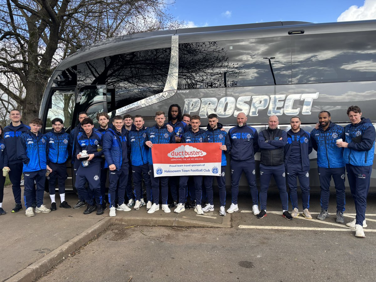 halesowentownfc's tweet photo. We're on our way to face the Pirates 🏴‍☠️

A big thankyou to our away travel sponsors @DuctbustersUK as we head to Bedfordshire for a huge 3rd v 4th clash. Two full fan coaches on their way, we look forward to seeing everyone there!

#UpTheYeltz | @DuctbustersUK | #REAHAL https://t.co/TChbqcLxft