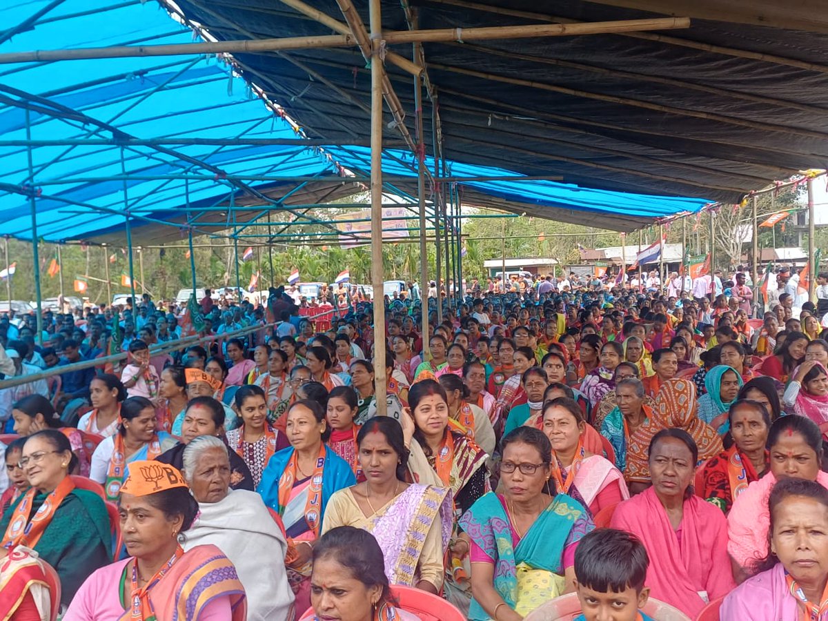 mriganka_dr's tweet image. #Abhayapuri .. the massive response of people to #NDA nominated @BJP4Bongaigaon candidate #BhupenRai ensures his grand victory. Today in a public election campaign rally 
📍Khoragaon , Abhayapuri 

@DilipSaikia4Bjp @RavindraRaju19 @RanjeetkrDass @BJP4Assam