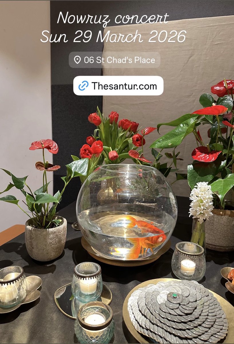 Wishing you a Happy #Nowruz and spring equinox 🍀🌷🥁🎶🧄🍎 
Join Nowruz concert #london
Sunday 29 March 2026 - 8pm 
#persianmusic #kurdishmusic #Azarimusic #worldmusic #santur #پيمان_حيدريان #peyman_heydarian 

Tkt: Thesantur.com
