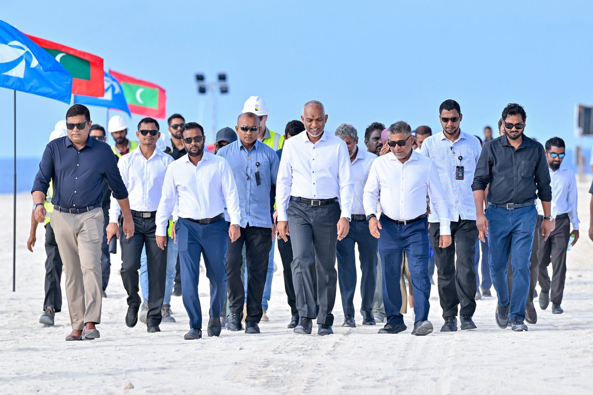 President Dr <a href="/MMuizzu/">Dr Mohamed Muizzu</a> visits Giraavaru Falhu to inspect the latest progress of the ongoing land reclamation project.