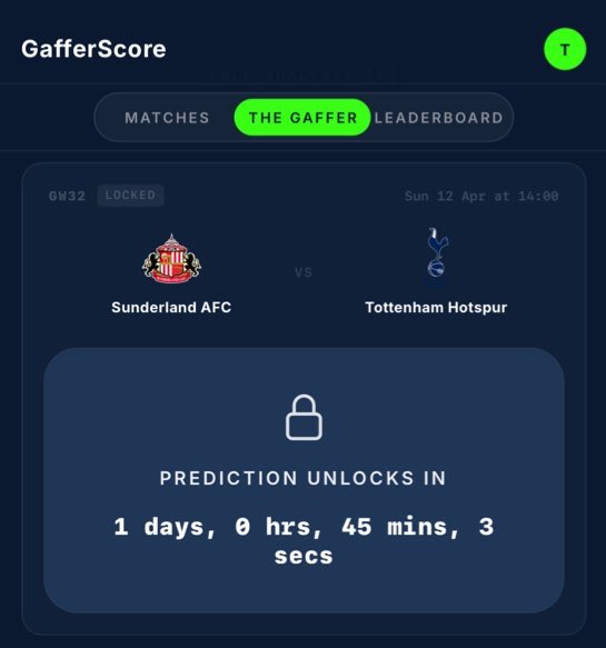 Gafferscore tweet media