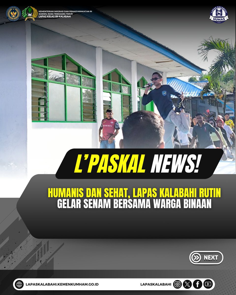 LapasKalabahi's tweet image. Humanis dan Sehat, Lapas Kalabahi Rutin Gelar Senam Bersama Warga Binaan

Selengkapnya: lapaskalabahi18.blogspot.com/2026/03/humani…

#LapasKalabahi 
#Kemenimipas 
#AlwaysTheBest
~ KanwilDitjenpasNTT