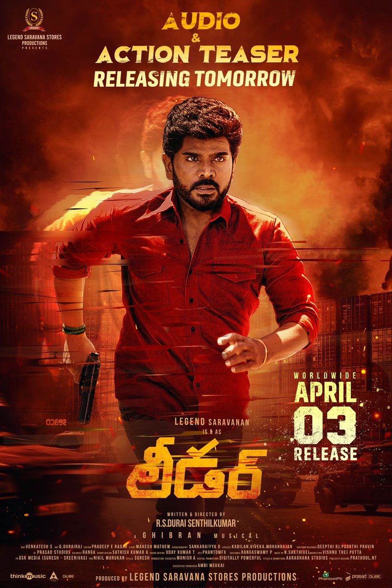 FilmyBowl's tweet image. #LEADER starring @yoursthelegend  brings action storm to cinemas on April 3rd! 🔥💥

ACTION TEASER Tomorrow ⚔️

#LegendSaravanan #லீடர் ❤️‍🔥