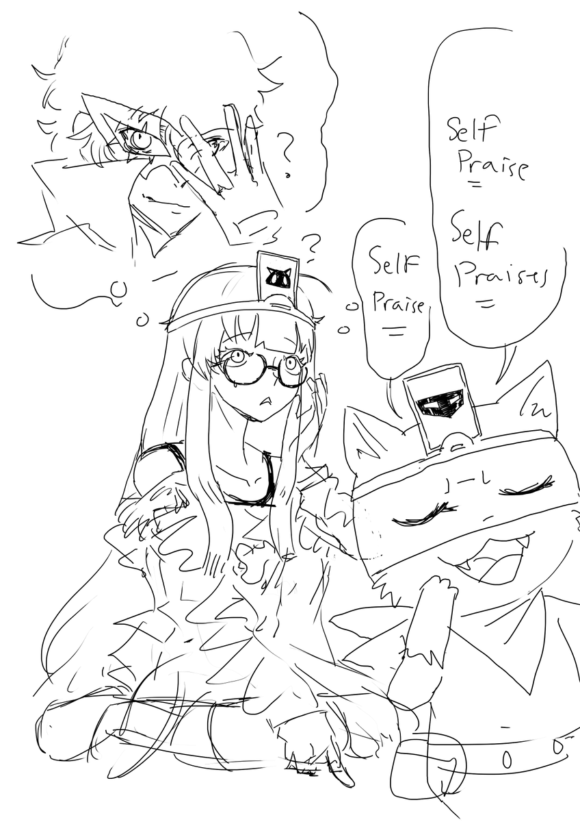 nankodoujin's tweet photo. A game of HedBanz Impersonation, #sketch #persona5 #futaba #mona  #joker https://t.co/UhKNTSnZGe