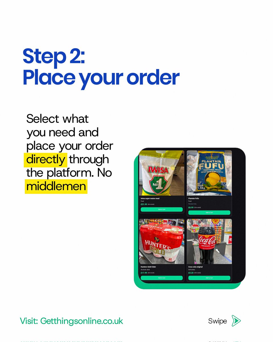 Getthingsonline's tweet image. Are you Tired of searching for african food, groceries or professional services in Scotland?

This post is your sign to relax — Getthings solves it in 4 simple steps → getthingsonline.co.uk

From your people, For your people ❤️

#getthings #africanfooduk #groceries #glasglow
