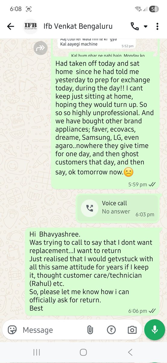 bajpairupali's tweet photo. Disappointing @IFBAppliances washer https://t.co/CieQPnLqe4 2 months noone acceptd tht I hd been snt n old/reject/usd one at full&amp;current price.&amp;kept gttin https://t.co/NyqLGqDmsq evn aftr they acceptd&amp;agreed to exchange,th delivery is getting stalld now.Sit&amp;wait at home.Return! https://t.co/aj7vrYOuDW