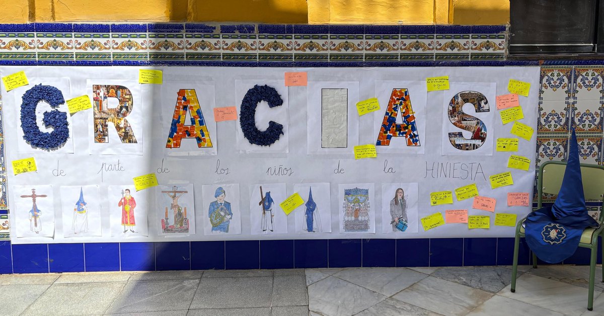 🔵 El agradecimiento de nuestros nazarenos más pequeños |

Con la ilusión de nuestra próxima estación de penitencia, los niños de la Hermandad de la Hiniesta han querido tener un detalle muy especial con el Colegio de La Salle. 

Durante la jornada de tramos infantiles,