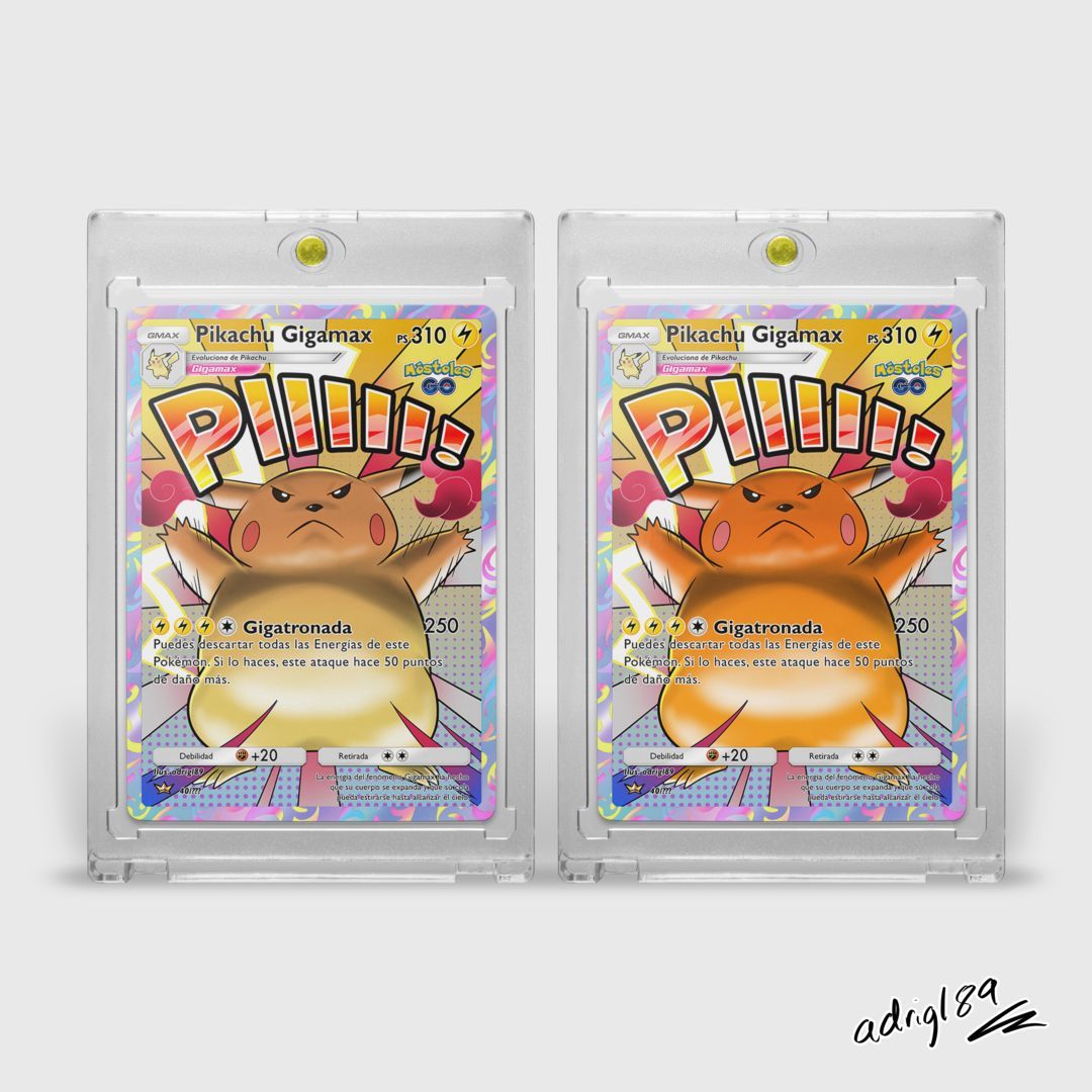 adrigl89's tweet photo. ¡El ratón eléctrico se hace GIGANTE hoy! ⚡️🌩️

Pikachu Gigamax hace saltar chispas al estilo Mega Attack Rare gritando su mítico "PIIII!". 🎨✨

¿Listos para arrancar el Día de Combates Max?

cc: @PokemonGoApp @PokemonGoEspana
#PokemonGO #pokemonart #Pikachu https://t.co/5J2uudP37S