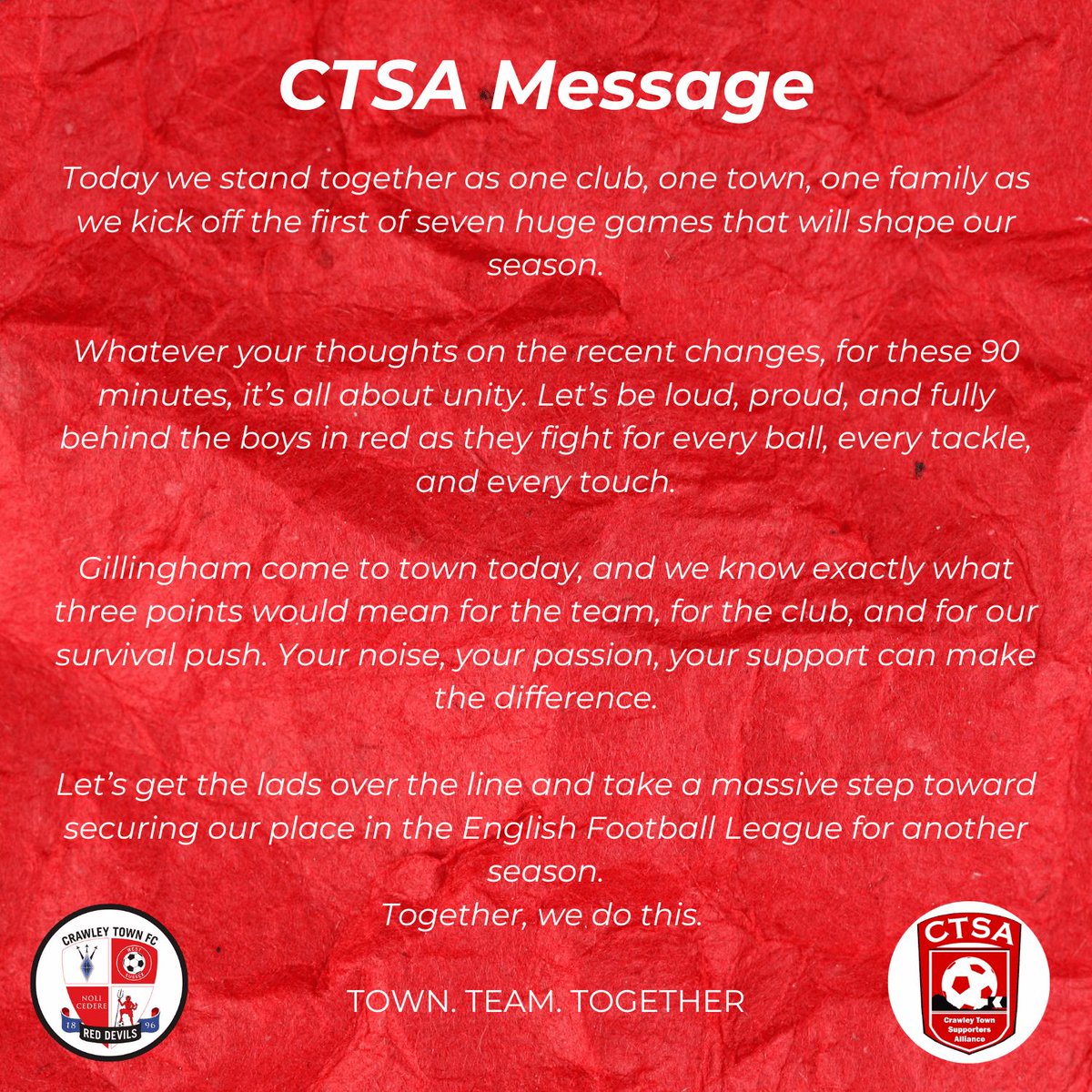 CTSA - Crawley Town tweet media