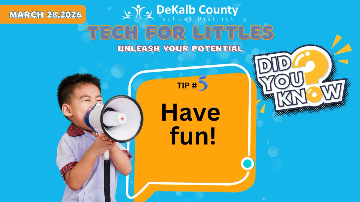 DeKalbSchoolsIT's tweet photo. 🎉 Today is Tech for Littles 2026!

Our K–2 students showcase digital game design, robotics, multimedia, audio &amp; video—using technology intentionally for learning and creativity. 💡✨

#TechForLittles #PurposefulTech https://t.co/DbO4eRi823