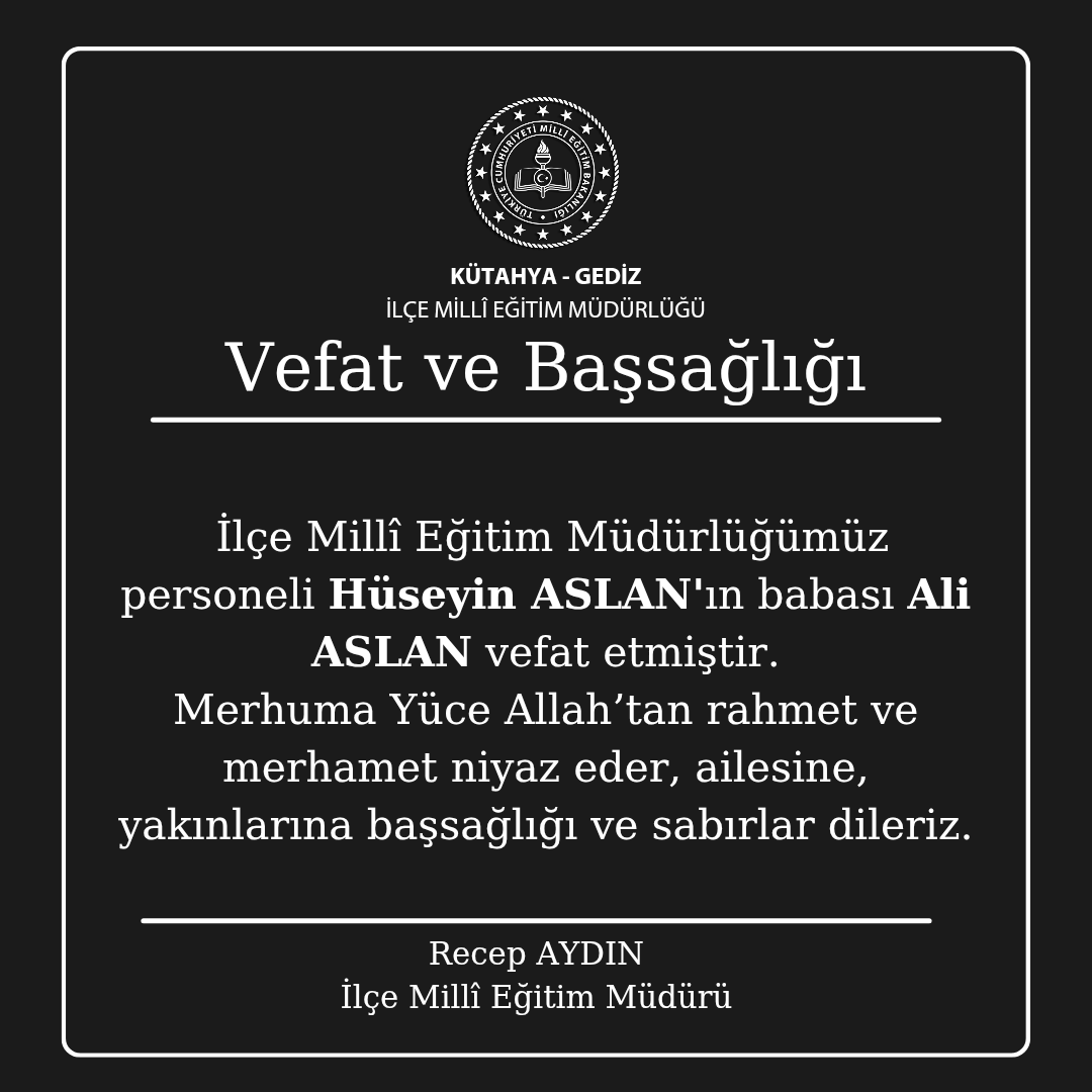 Gediz İlçe Millî Eğitim Müdürlüğü tweet media