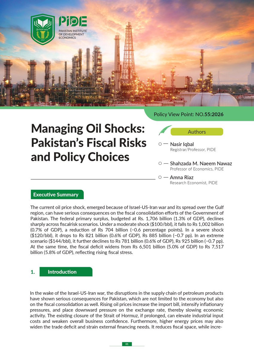 Pakistan Institute of Development Economics (PIDE) tweet media