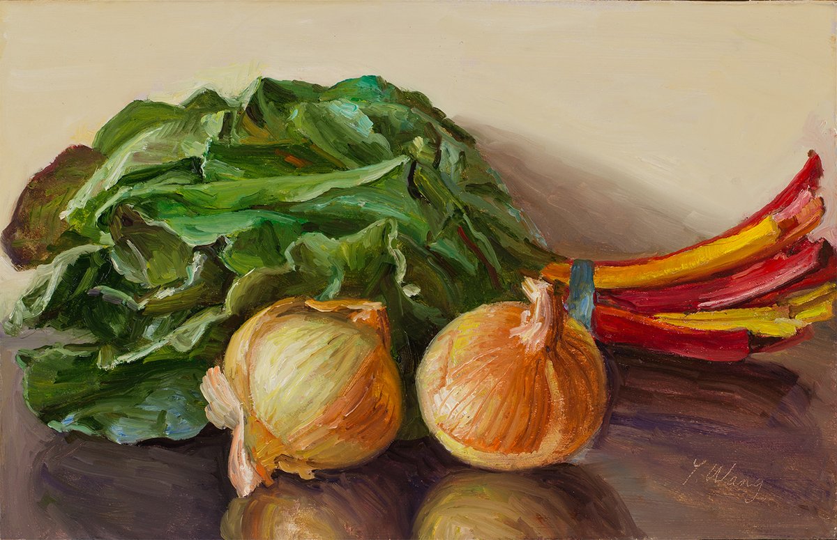 wangfineart's tweet photo. https://t.co/zgoMDJ8W2k 

#swiss chard #onions #vegetable #realistic #stilllifepainting #oilpainting #painting #buynow #original #originalart #ebayauction #BidNow #stilllife #realism #artist #apaintingaday #forsalebyartist https://t.co/mXHZbzqWy3
