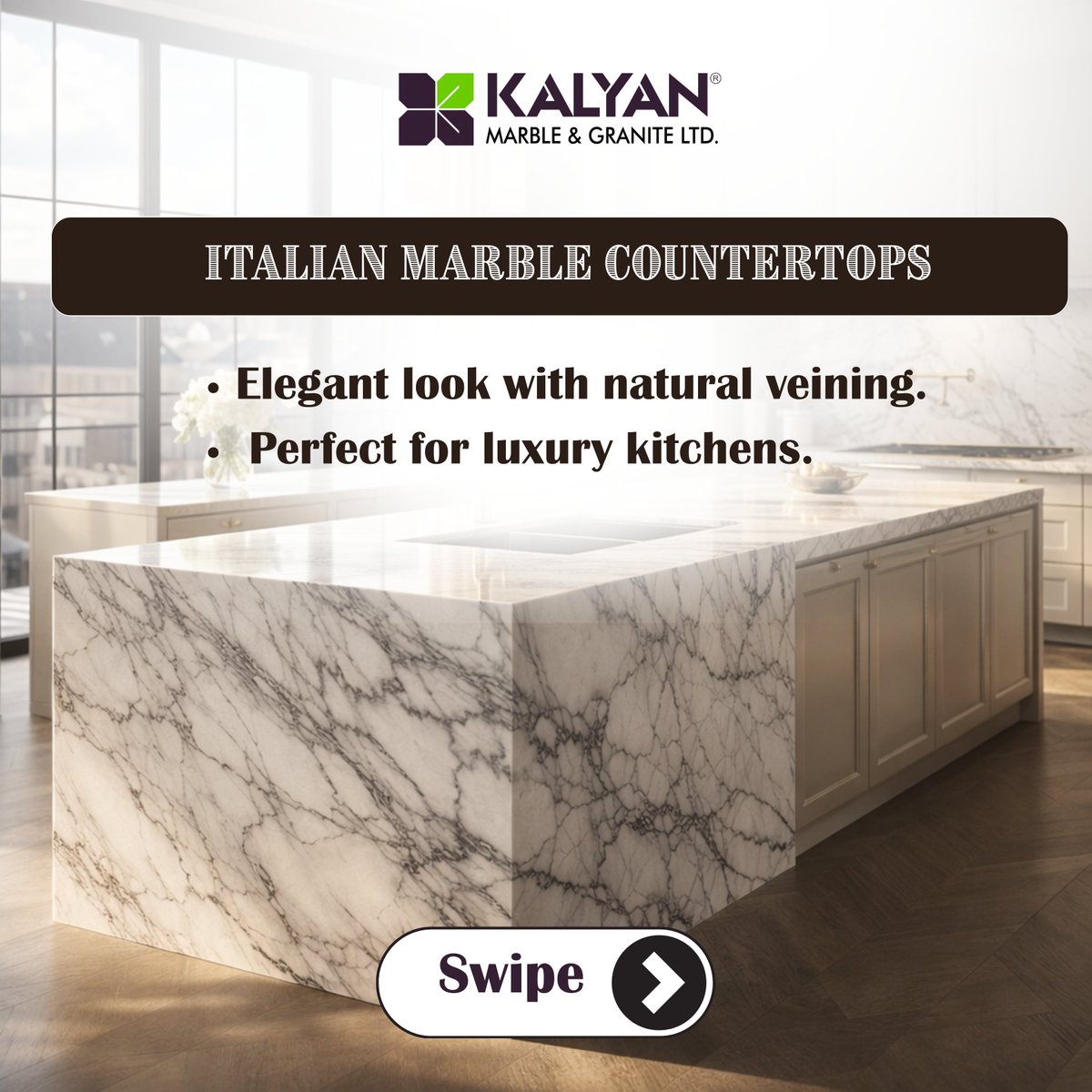 KalyanMarble's tweet photo. Upgrade your kitchen with timeless elegance and unmatched durability ✨

From Italian marble’s luxury finish to granite’s strength and modern solid surfaces, we bring you countertops that are not just beautiful—but built to last.

📞 Call/WhatsApp: +91 9303202122, +91 9303202121 https://t.co/ornCc55BVq