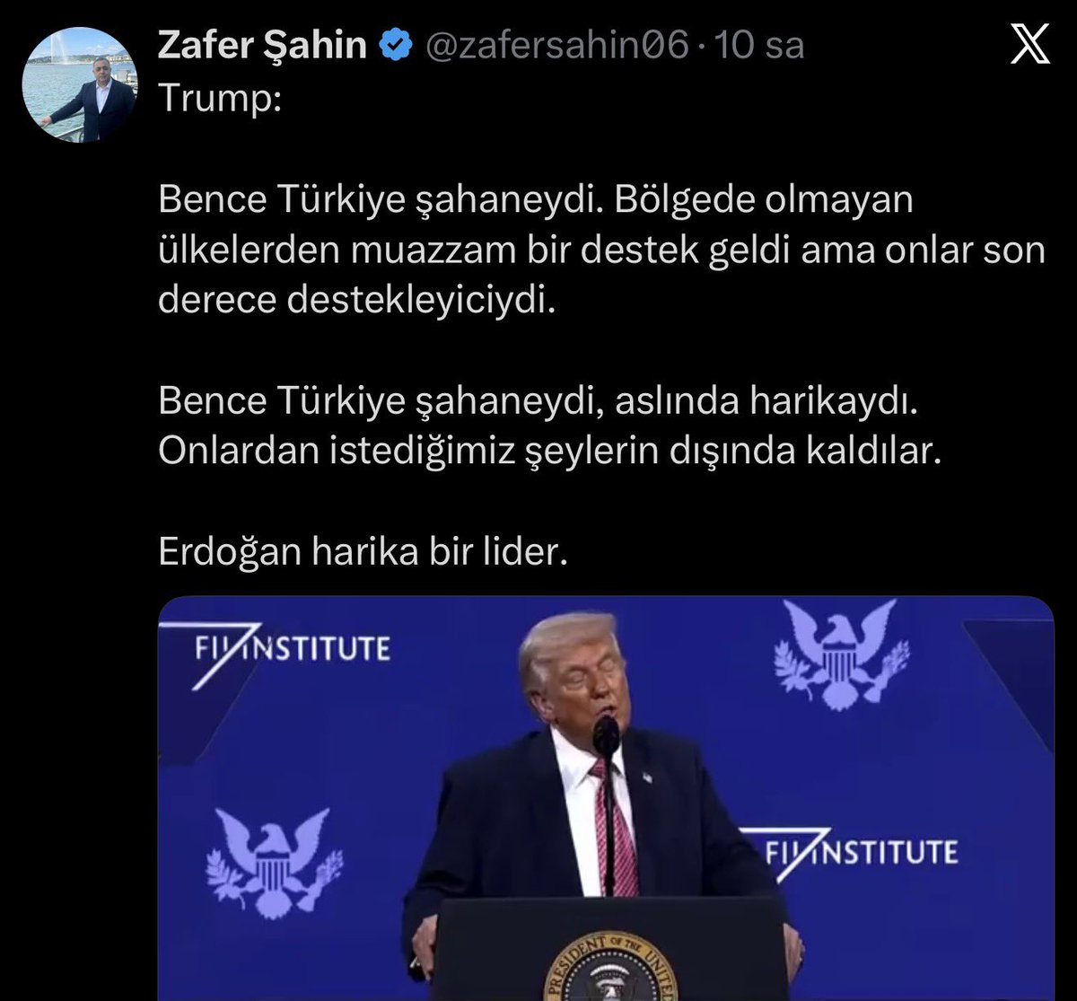 serbazmustafa61's tweet photo. Trump şu sözleri Özgür Özel için söyleseydi 
şu an da başta bu gasteci kılıklılar dahil tüm AKP’li troller Özgür Özel’i amerikancılıkla ve gavurları savunmakla suçluyor olacaklardı!
Siyasal İslamcılık işte budur! https://t.co/BXfNqdUOMU