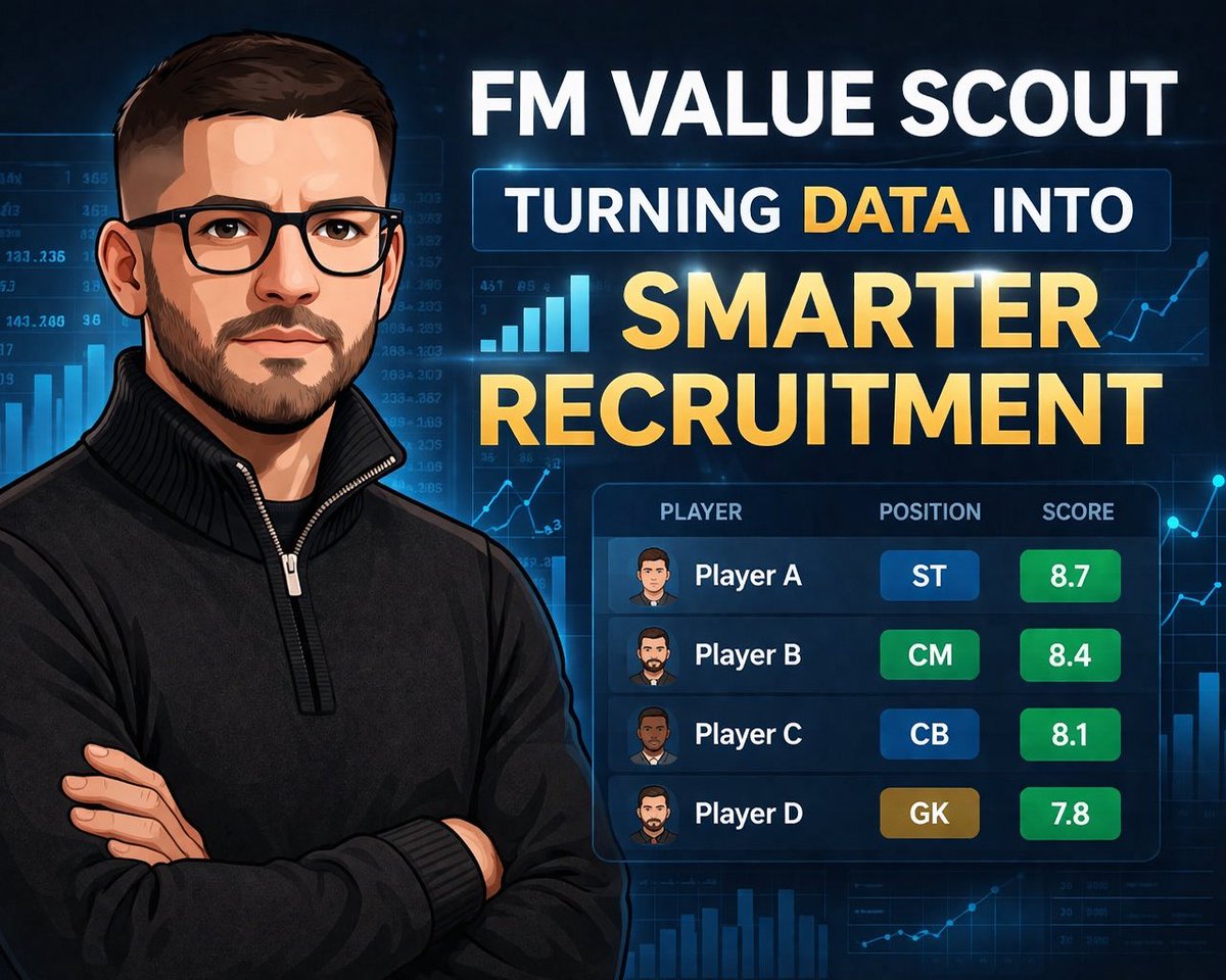 🚨 It’s out… earlier than planned.

Someone’s already found the link and shared it, so no point waiting — FM Value Scout is now LIVE.

⚽ What it does:
Upload your Football Manager data and instantly see:
• 🔢 0–100 player ratings  
• 💎 Hidden gems  
• ⚠️ Overpriced players