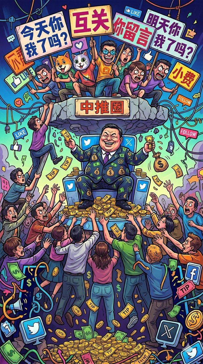 中推圈的永恒命题：今天你互关我了吗？明天你留言我了吗？
月中，大家又准时开始晒从马总那里领到的‘工资条”，热闹非凡。

加油吧，蓝V们👏