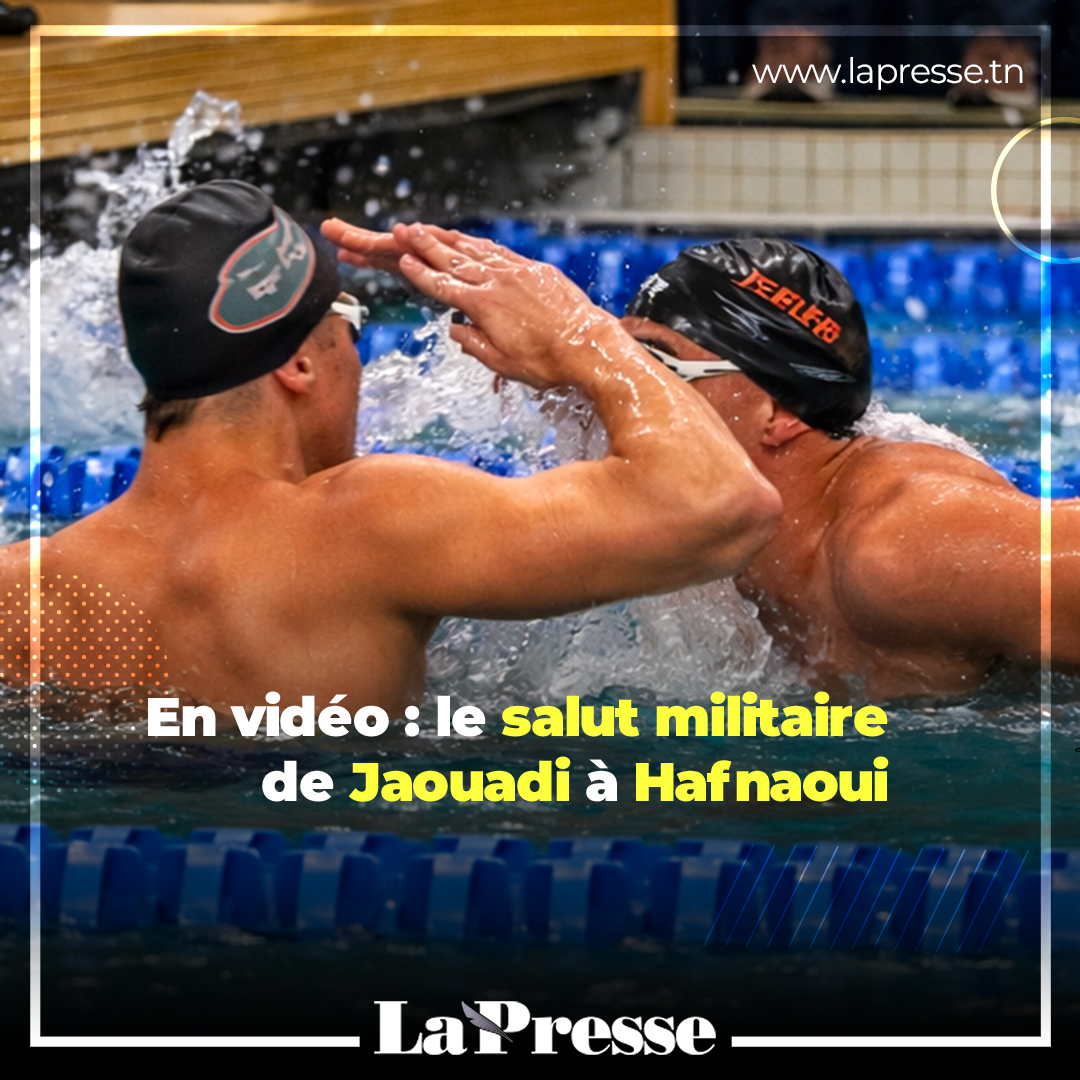 LaPresseTunisie's tweet image. 🇹🇳🫡 LE GESTE DE LA FRATERNITÉ.
Après leur doublé historique aux NCAA, Ahmed Jaouadi (🥈) adresse un salut militaire à Ahmed Hafnaoui (🥇).
▶️ La vidéo 👉lapresse.tn/Lapressetn/fiwi
#Natation #Tunisie #NCAA #Hafnaoui #Jaouadi #Respect #FiertéNationale