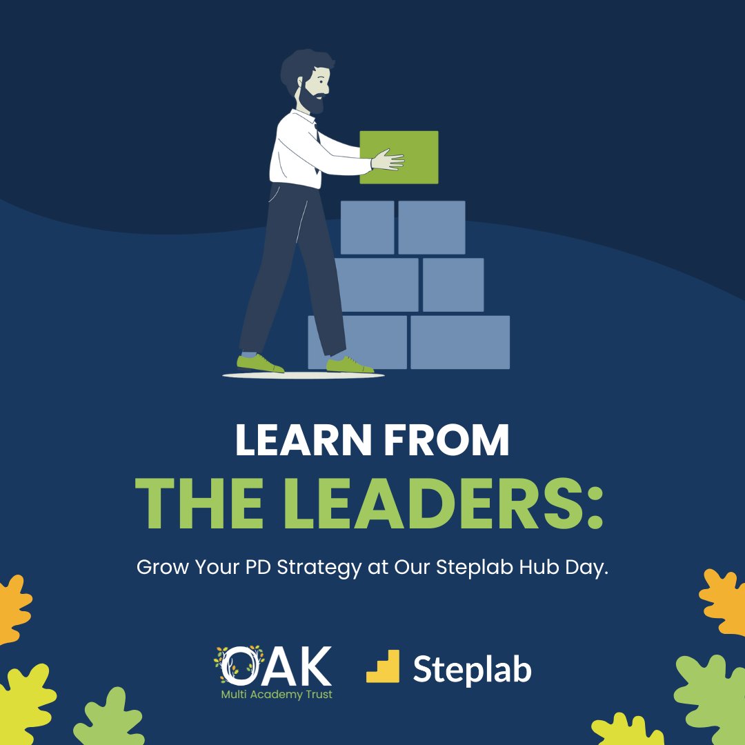 OakMATrust's tweet photo. Join us for our final Steplab Hub Day of this academic year on Tues 28 April at Overdale Junior School.
See how our bespoke PD programme is transforming teaching across the Midlands’ only Primary Steplab Hub 🌿
 🔗 https://t.co/6pkyJkiyy0
 #SteplabHub @Steplab_co https://t.co/1kaNtF0JlY