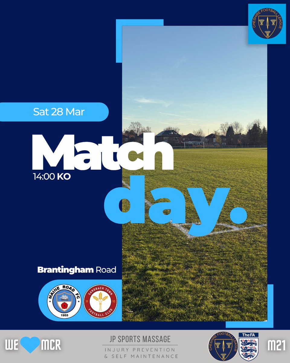 MaineRoadRes's tweet image. 🔵 𝐌𝐀𝐓𝐂𝐇𝐃𝐀𝐘 | 𝐌𝐀𝐓𝐂𝐇𝐃𝐀𝐘 𝟐𝟐 🔵

IIt’s Non League Day at Brantingham Road as we kick off the run-in with a home game!

🆚 @Sandbachtownfc
📍 Brantingham Road
🕑 2pm KO
🏆 @CheshireFL

Up The Road! 🩵

#TheRunIn #PromotionPush #SupportLocalFootball @MaineRoadFC