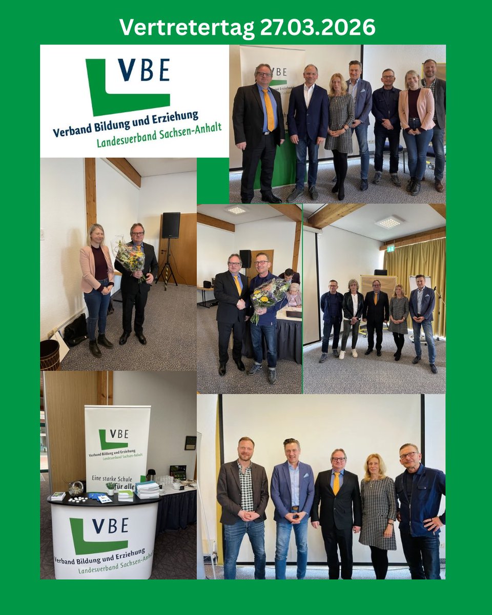 VBE_LSA's tweet photo. Am Vertretertag des VBE-Sachsen-Anhalt wurde unser langjähriger Vorsitzender, Hr. Torsten Wahl, mit großer Mehrheit wiedergewählt. Wir gratulieren ganz herzlich und wünschen ihm, dass er seine Energie und Beharrlichkeit behält. #bildung #sachsenanhalt #vbe https://t.co/BrOxWdkQHB