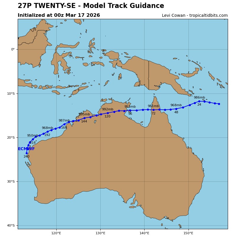 benjohn65's tweet photo. It's very impressive how accurate Google #DeepMind #WeatherLab ensemble &amp; ECMWF model long range forecasts were for #CycloneNarelle actual final path @BOM_WA 

https://t.co/ASIEnOXf8X https://t.co/zCp5M0hiJk