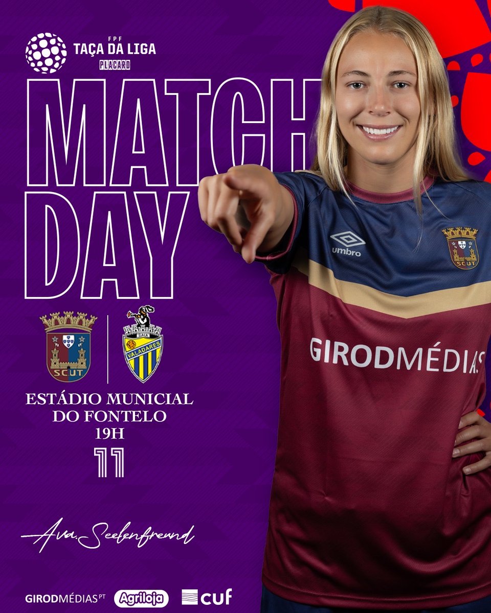 scu_torreense's tweet photo. 🔥𝐌𝐚𝐭𝐜𝐡 𝐃𝐚𝐲🔥
🆚 Valadares Gaia 
🏆 Taça da Liga Feminina Placard - Final
🏟 Estádio Municipal do Fontelo
🕒 19H00
📺 Canal 11
🚌 SCUT BUS ✅
🎟️ Bilhete Individual - 2,50€

#PaixãoAzulGrená #SouTorreense #SCUTVGFC https://t.co/IihFvwMCUR
