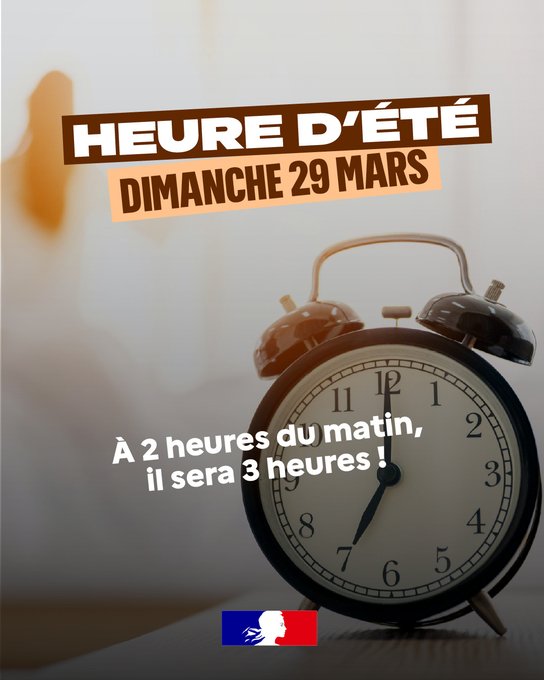 Image de Préfet de la Marne - #ChangementHeure I Passage à l'heure d'été : les détails pratiques

🕒 Ce week-end, le changement d'