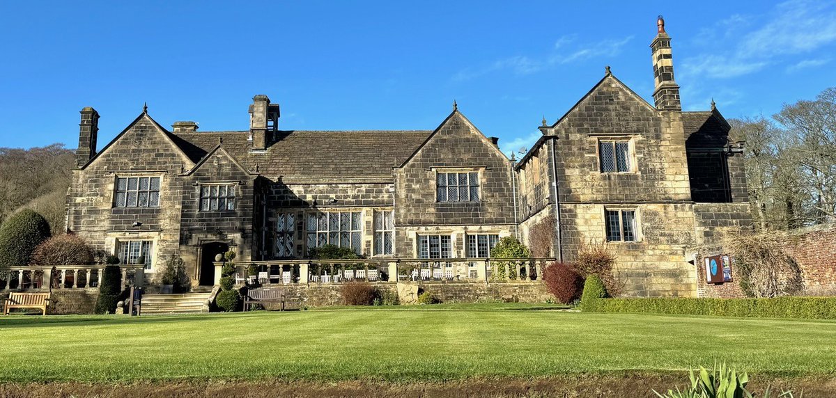 woodsomegolf's tweet photo. Our 15th century Clubhouse this week. Looking pretty good considering it is dated 1462! Why not make a date and come and experience the Woodsome history for yourself soon. 
#yorkshiregolf #pga #lpga #huddersfield #15thcentury https://t.co/8bPvPhtKVT