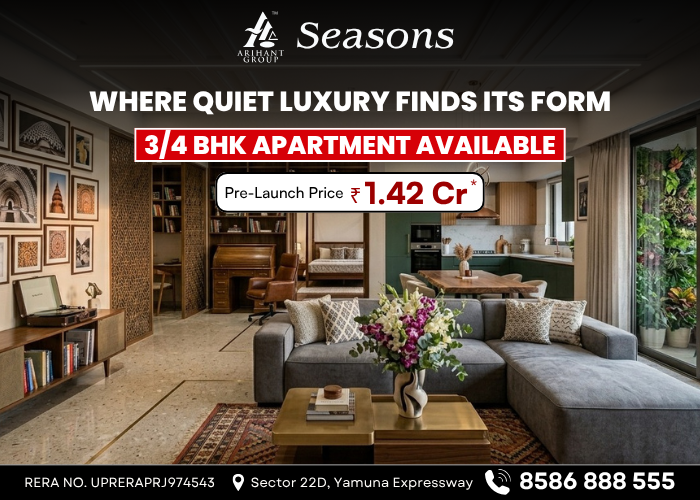 PropertynewsPro's tweet photo. #arihantseasons: Arihant Seasons – where luxury meets smart investment 🏙️

3 &amp; 4 BHK | ₹1.42 Cr onwards
📞 8586888555
👉 https://t.co/B13mohS5Zj

#arihantseasons #arihantseasonsyamunaexpressway https://t.co/vuexhxL4NM