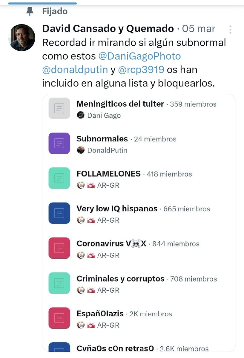 David Cansado y Quemado tweet media