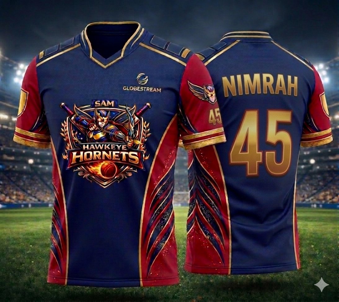 SPLOfficials's tweet photo. THE CHAMPIONS OF S1
SAM HAWKEYE HORNETS 🐝⚡

Where fierce RED meets unstoppable BLUE —this jersey isn’t just worn, it’s owned. Built for speed, power, and pride, every thread screams dominance. When the Hornets step in, the colors don’t just shine… they sting.
#JERSEY #SPL #SHH https://t.co/DC8AqutH8L