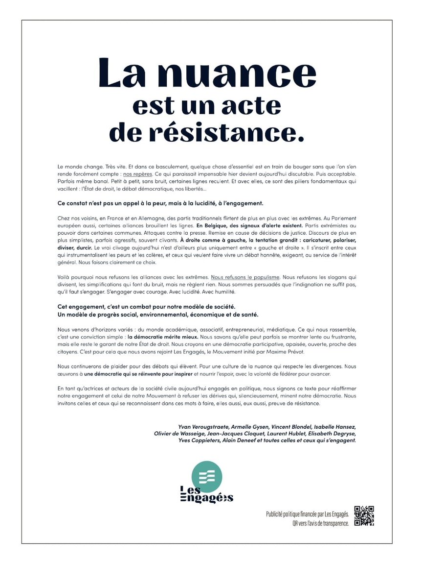 Les Engagés.be - Mouvement participatif tweet media