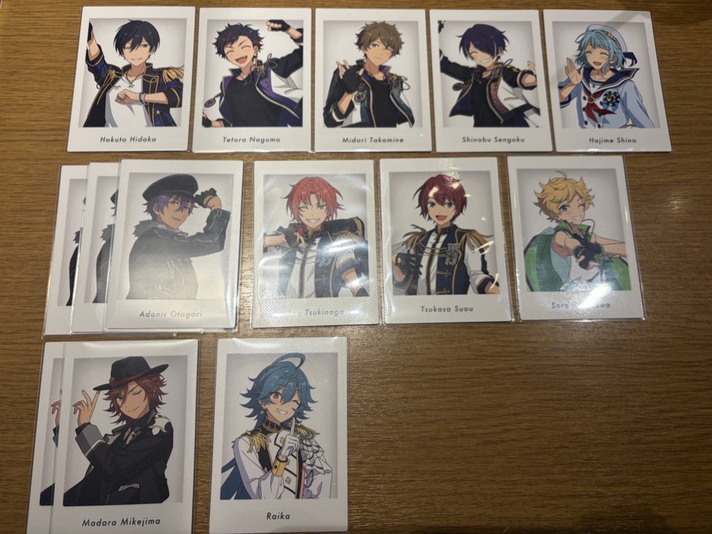 matana_byebye's tweet photo. @0

【交換/譲渡】
あんスタ　ぱしゃっつ　展示会　特典

譲)北斗、鉄虎、翠、忍、創、アドニス、レオ、司、宙、斑、ライカ
求)1枚120円

※コンプ目的でしたが、揃ったためお譲りします
　28日20時まで池袋手渡し優先

検索からもお声がけおまちしております https://t.co/CPwRvyflEb