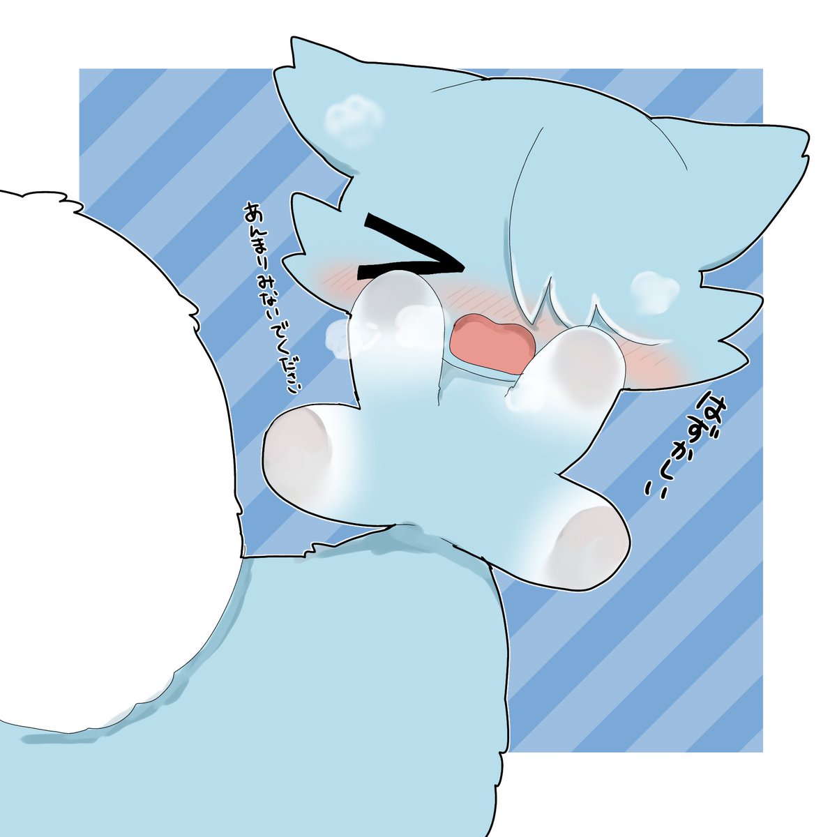 nemomo_mofu's tweet image. 脱がされたタビリスくん
#TDM　#チビケモ