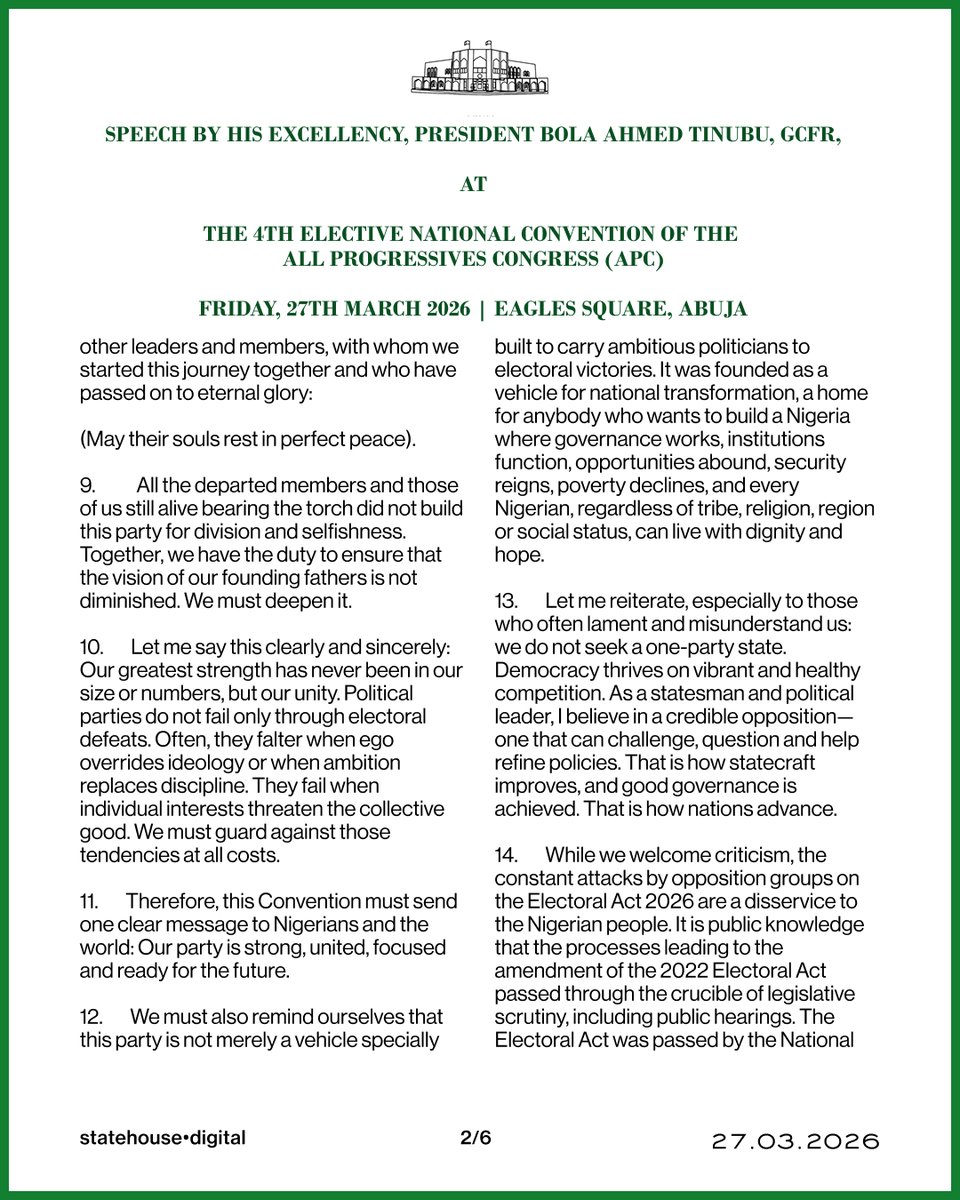 Presidency Nigeria tweet media