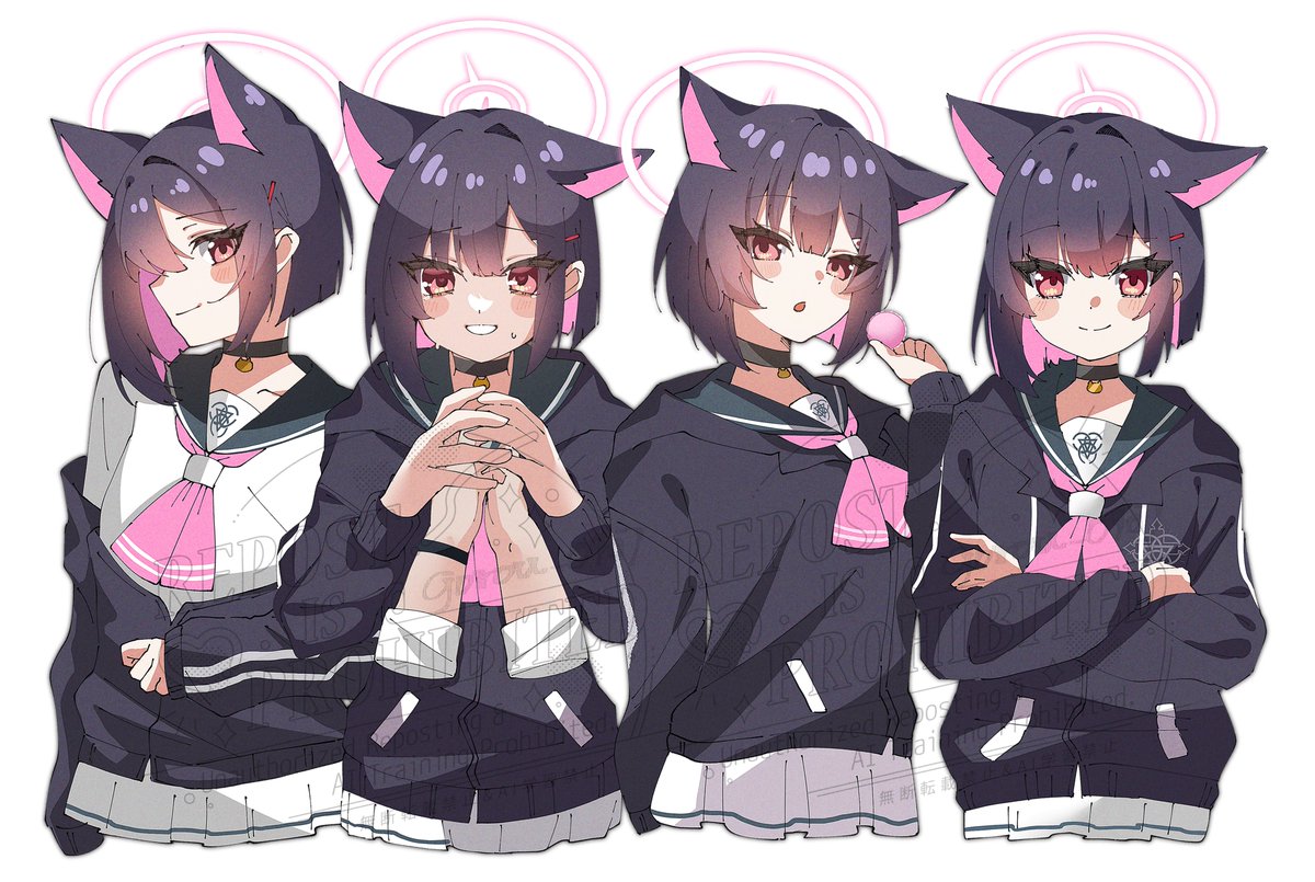 カズサ(ブルーアーカイブ) 「カズサ×4 #ブルアカ #Bluearchive」|🎐風間ごろう🐈京都ブルマ6【D-29】のイラスト
