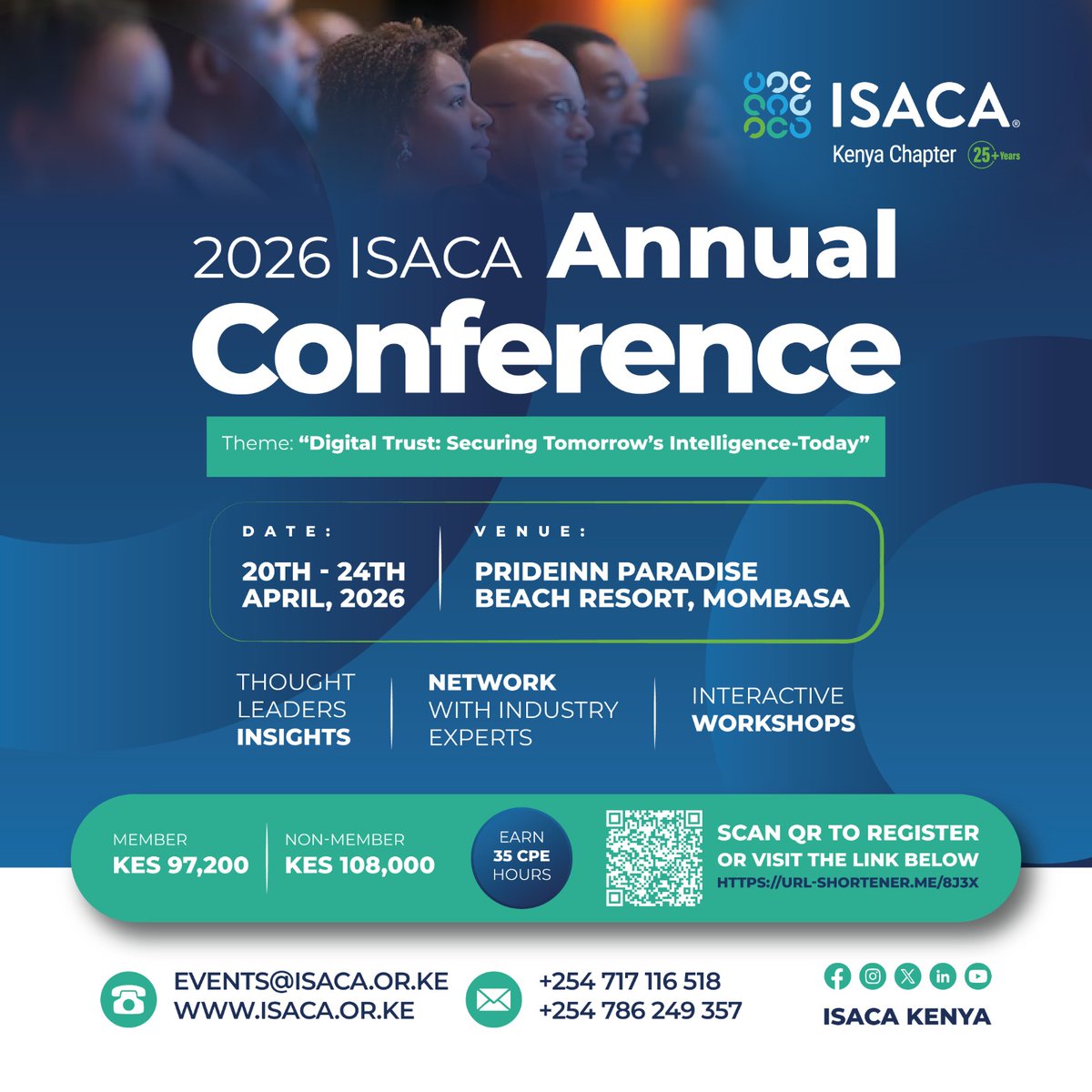 TumoRodgers's tweet photo. Learn, connect, and reset in the right environment. #ISACAKenyaConference https://t.co/MvU5a6fP4r