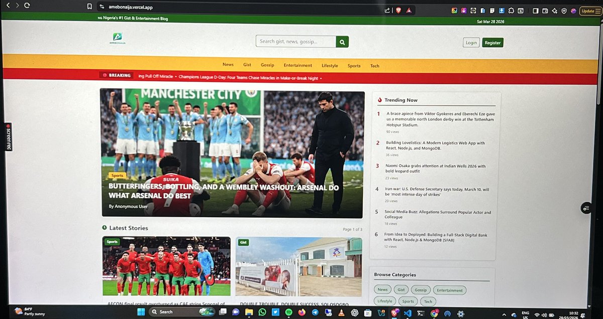 iamjohn_jc's tweet photo. Two months ago I started a class on React and NodeJs after my JavaScript class and for my project I built a blog. Crazy how 8 months ago I had zero idea about what Tech or what coding was all about and today I built an outstanding blog. Here’s what it looks like and you can register, log on and see what an amazing job I did. https://t.co/3AW00EIlN0