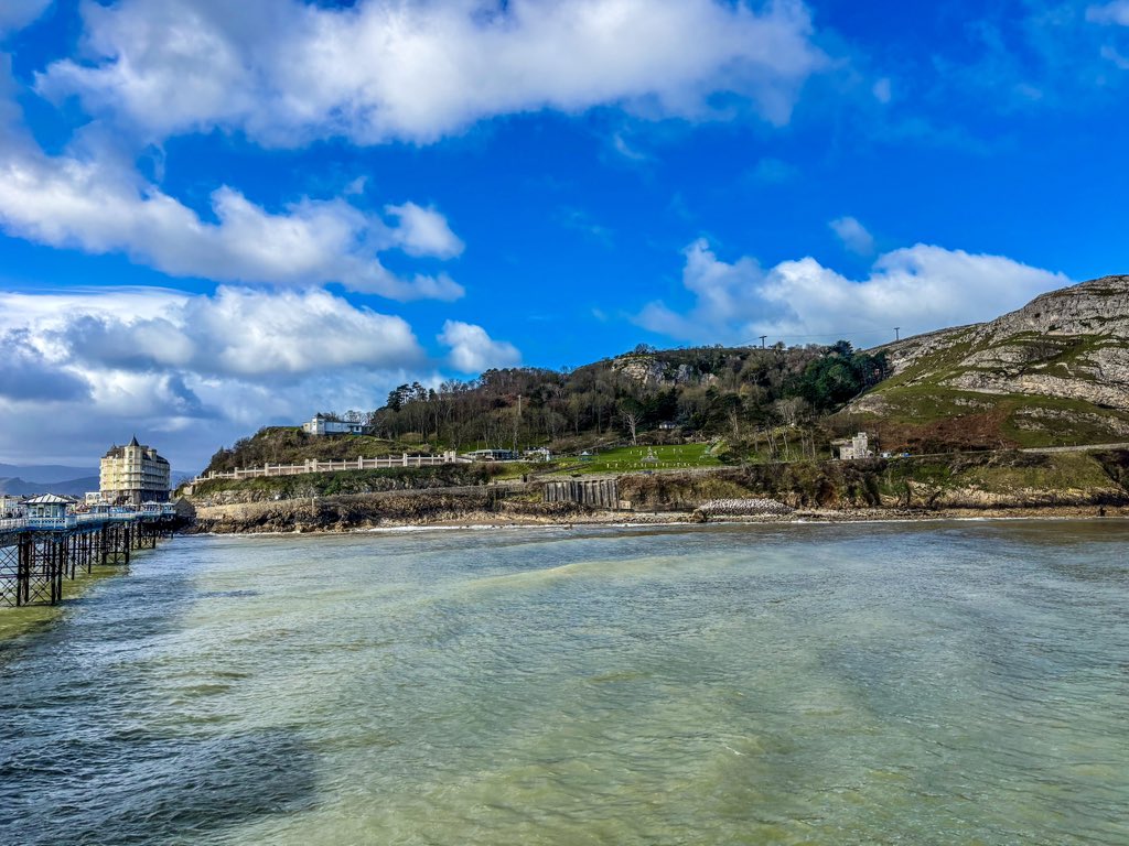 A bright and breezy Saturday morning in Llandudno.