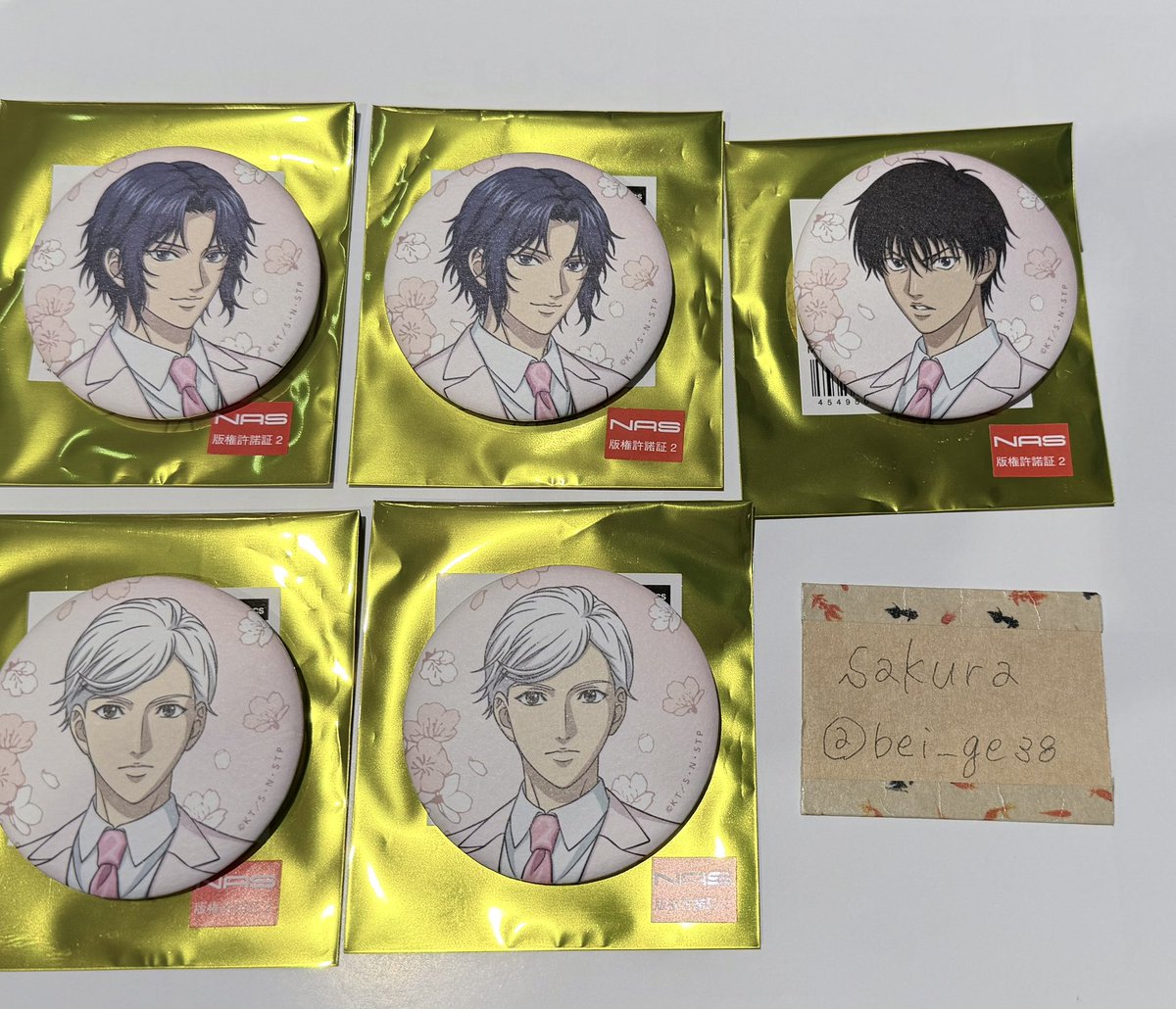 bei_ge38's tweet photo. 【交換】テニスの王子様 AnimeJapan アニメジャパン aj2026 中外鉱業 桜 SAKURA style

譲
①缶バッジ 幸村 海堂 玉川
②ポラショット 幸村 玉川 海堂

求
①跡部 決まり次第 手塚
②跡部&amp;日吉 跡部ソロ

本日20時頃会場付近or29日現地お手渡し、郵送希望です。
お気軽にお声がけください。
敬称略 https://t.co/KU3OKR9VFX