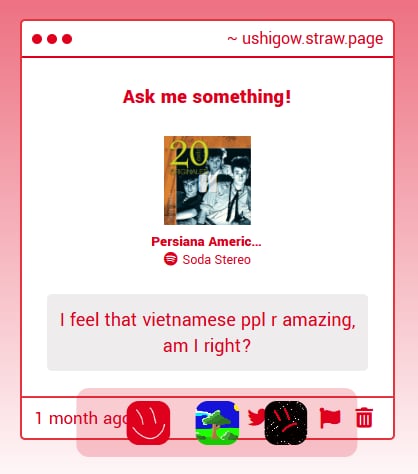 UshiGOW's tweet photo. Honestly, in my opinion, everyone is equally amazing, and everyone is equally annoying
From that perspective, you're right, Vietnamese people are really amazing, and in my opinion, they're annoying too
Yay ππ (Rambling a whole lot of nothing) #ignoreme https://t.co/A0rrQyWUXG