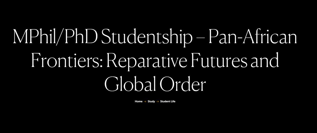 opportunitiesfy's tweet image. 🎓 Fully Funded PhD 2026 at SOAS University of London (UK) in Pan-Africanism, Global Justice &amp;amp; Reparations (tuition + £20,622 stipend) — Apply: wp.me/p23f03-kg2

#FullyFundedPhD #PhD2026 #StudyInUK