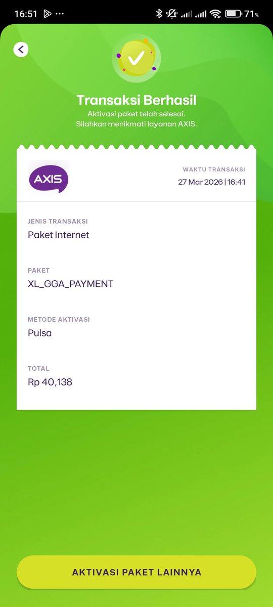 Caesarcesbot's tweet photo. Halo @ask_AXIS @AXISgsm  saya mau komplain. Ini mksd dari paket ini apa ? Saya tidak merasa beli paket ini. Tolong jlaskan. https://t.co/8ccmk2CIIM
