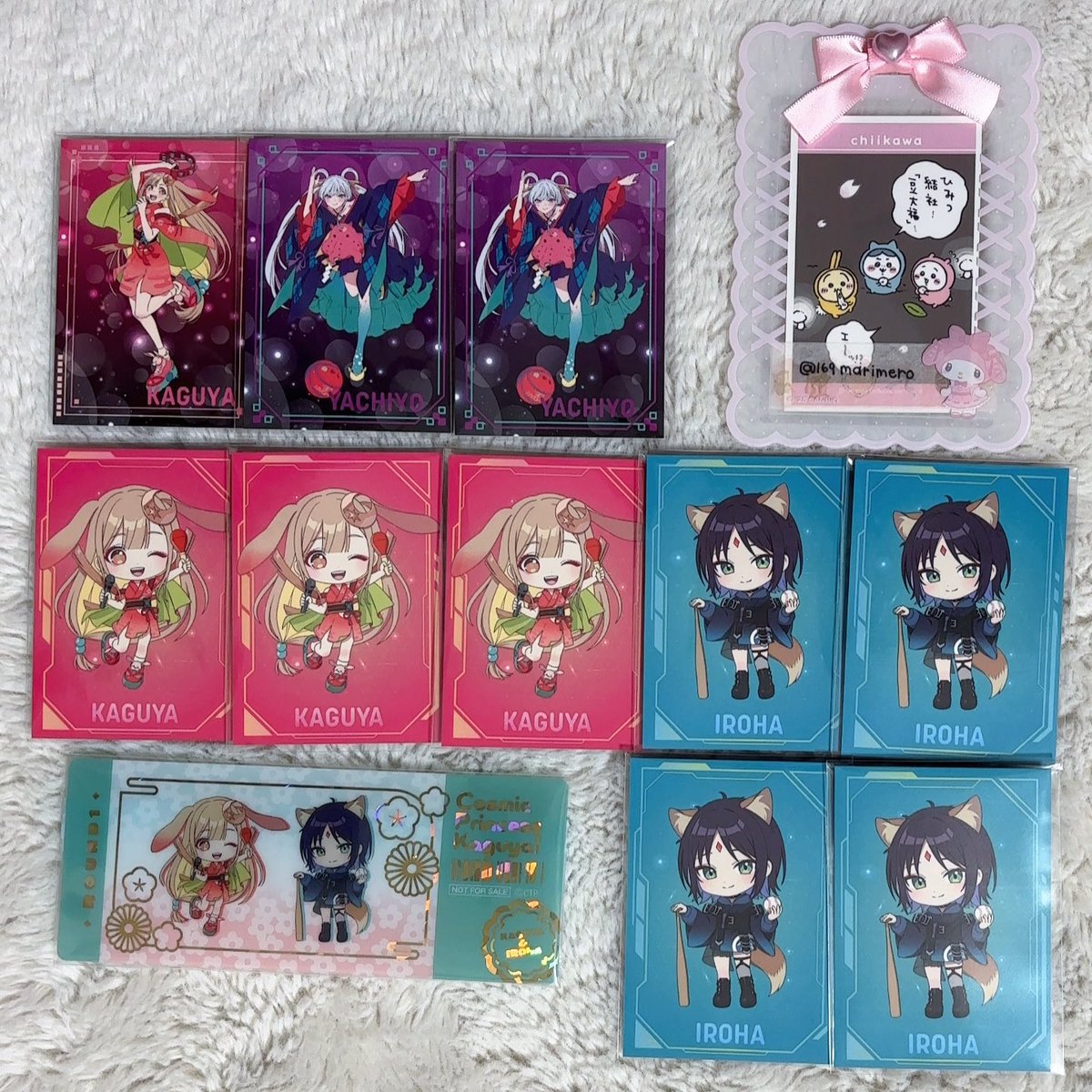 169marimero's tweet photo. 【交換】超かぐや姫！ ラウンドワン ROUND1 コラボ 
♡ トレーディングカード
(求) 乃依 帝
(譲) 等身かぐや1,等身ヤチヨ2

SD彩葉4,SDかぐや3
♡ 箔押しチケット風クリアカード
(求) ブラックオニキス
(譲) SDかぐや彩葉
 
郵送希望です。検索からでもお気軽にお声かけ下さい🙇🏻‍♀️ https://t.co/laAFuqrrpU