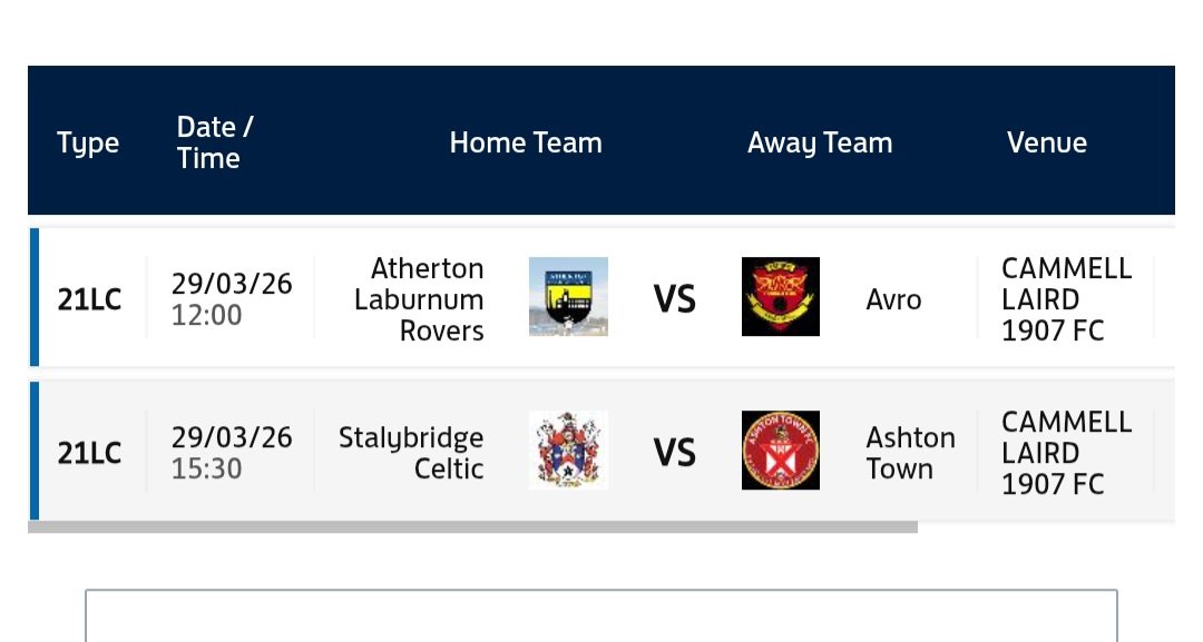 NorthWest U21 Development League tweet media