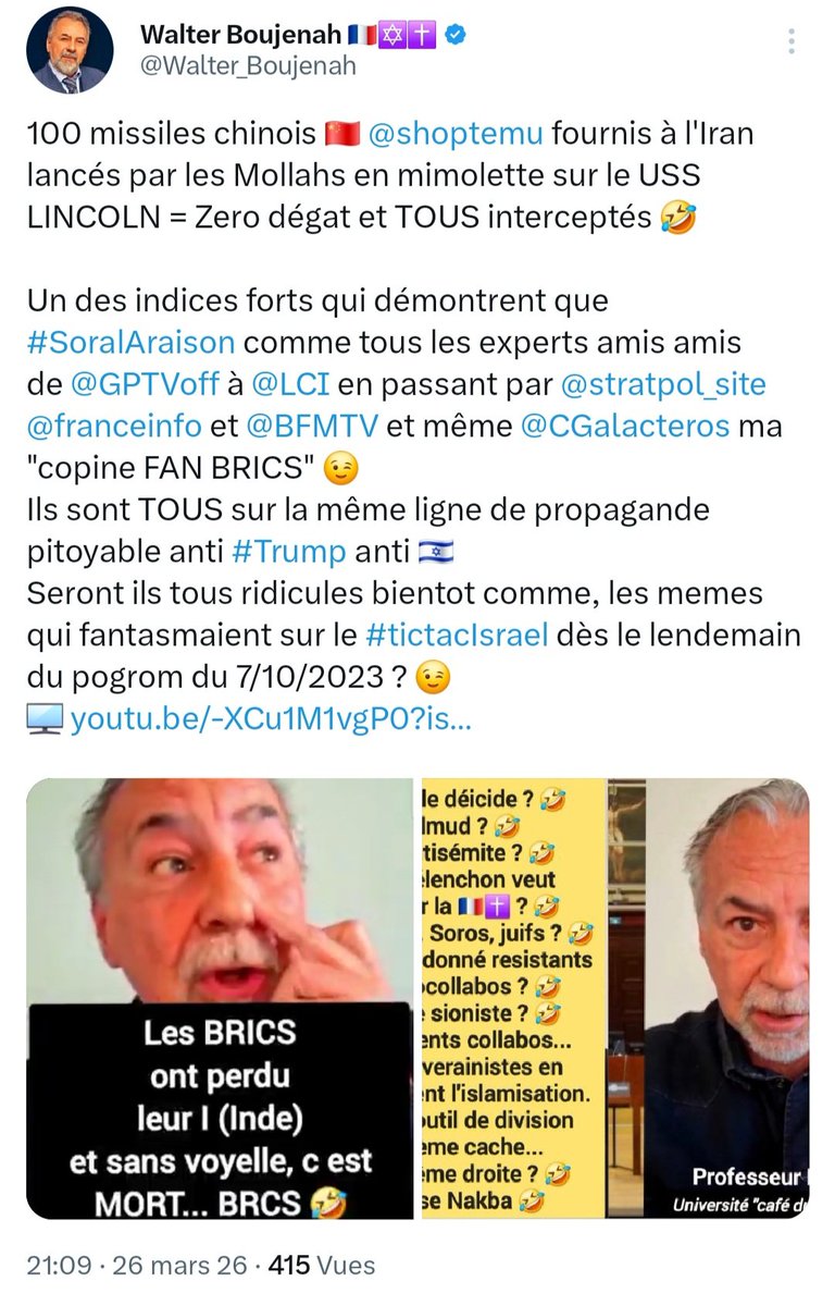 Walter Boujenah 🇫🇷✡️✝️ tweet media