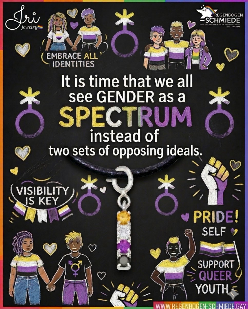 RegenbogenSchmi's tweet photo. "It is time that we all see gender as a spectrum instead of two sets of opposing ideals."

#HeForShe #GenderFluid #BeyondTheBinary #GenderQueer https://t.co/3ZFwnSJGIF